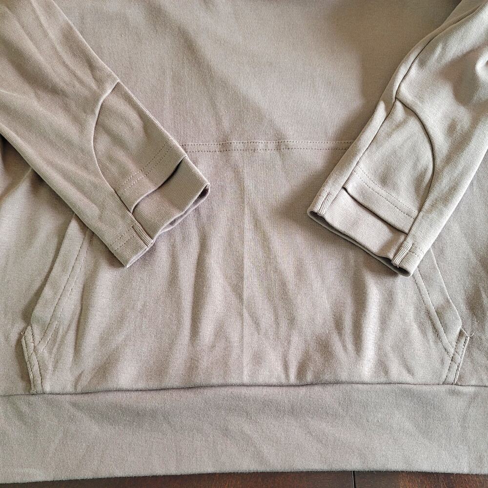 Lily & Lottie Tan Brown Funnel Neck Hoodie Long Sleeve Thumbholes Dress Womens M - Picture 11 of 14